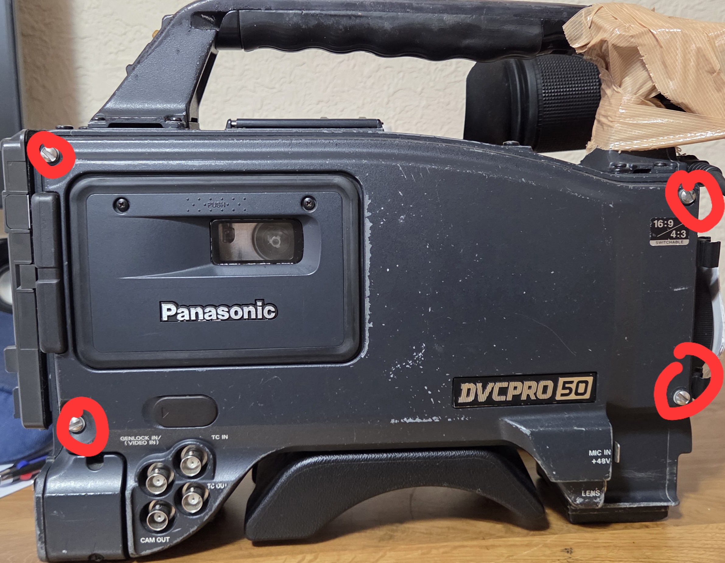 Panasonic AJ-D910WA 内蔵電池交換